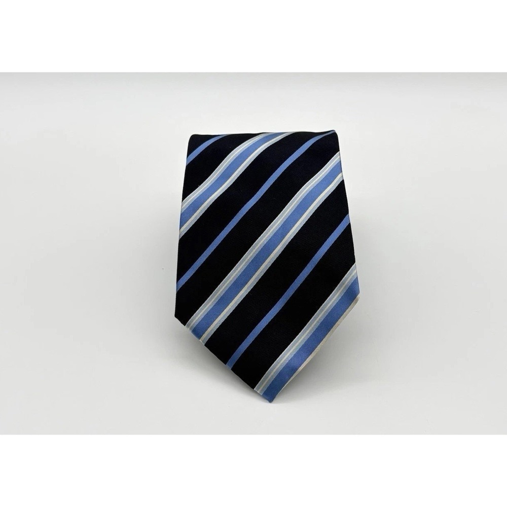 Banana Republic Blue Diagonal Striped Men's Silk Necktie New